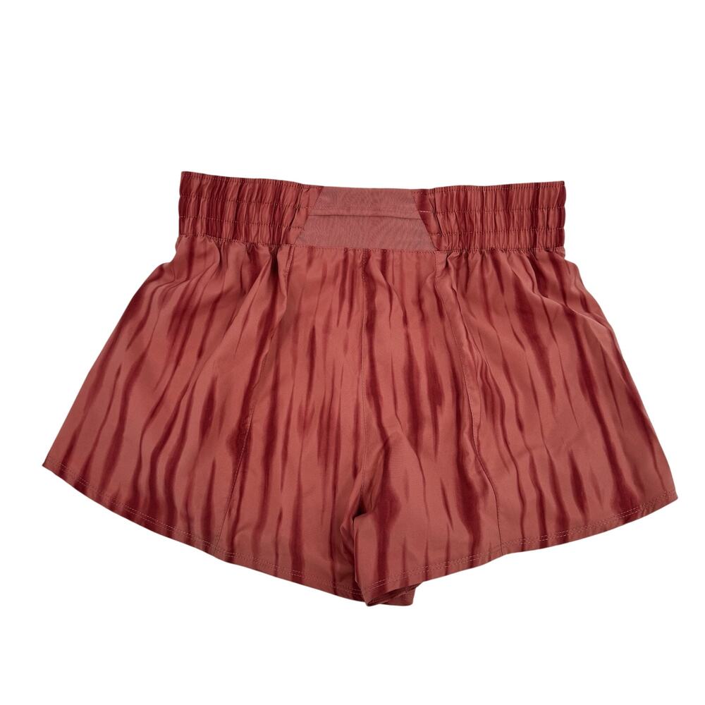 Nike One Dri-FIT High-Waisted 3" Brief-Lined Printed Shorts Canyon Pink Sz Large - Picture 2 of 13